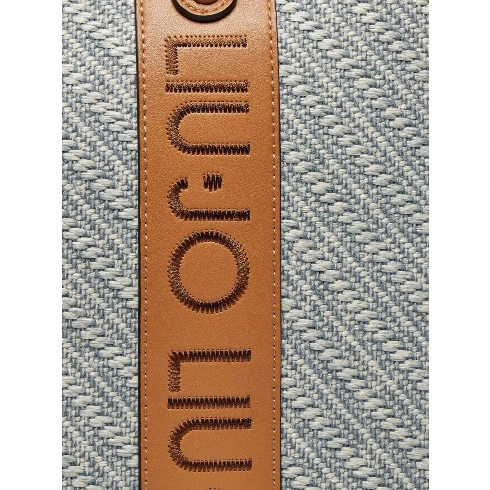 Liu Jo Blauwe Denim Shopper met Geborduurd Logo Blue Dames