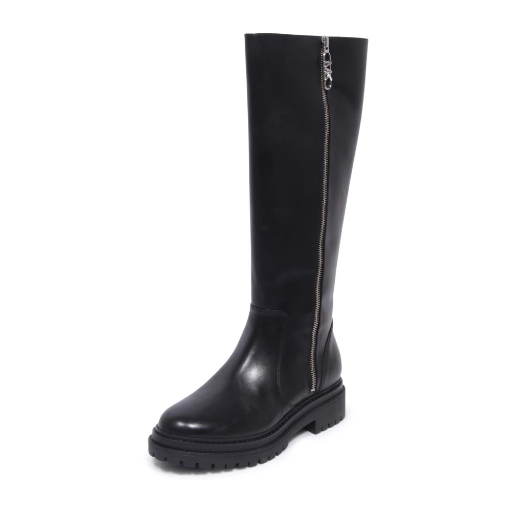 Michael Kors High Boots, Female, 3 Uk, Regan Boot With Double Zip Black
