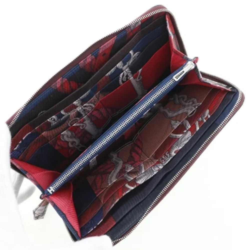 Hermès Vintage Pre-owned Leather wallets Red Dames