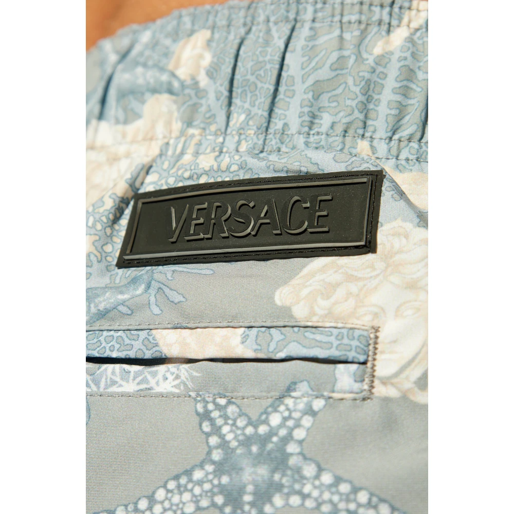Versace Zwembroek met 'Barocco Sea' patroon Multicolor Heren