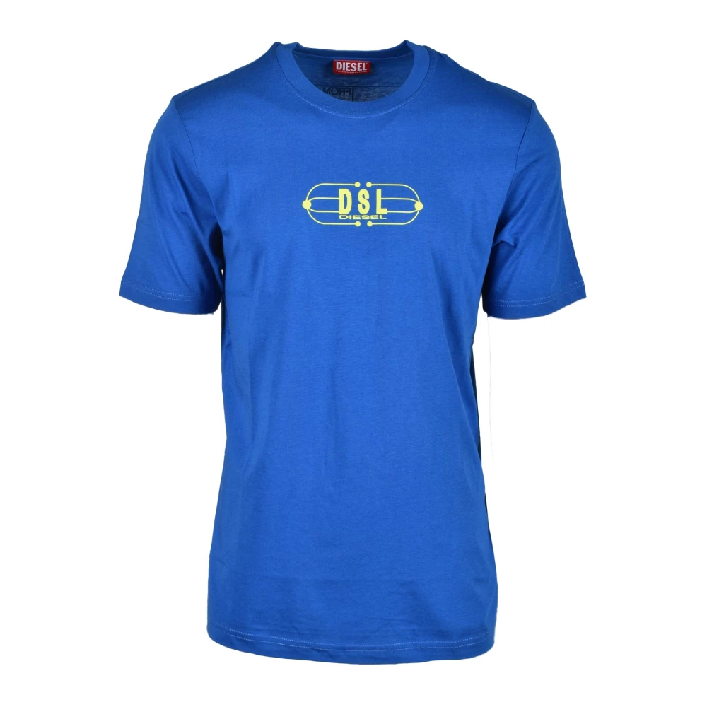 Diesel Katoenen T-shirt Blue Heren