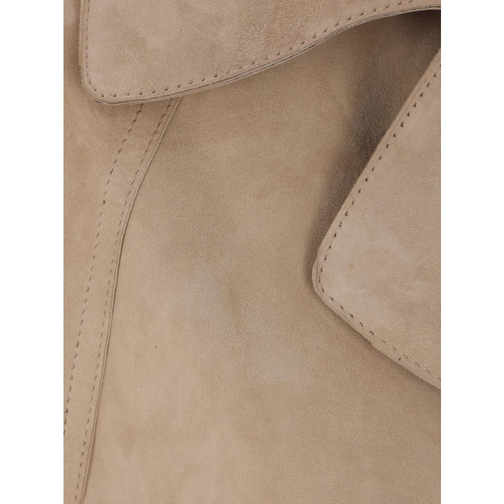 Arma Dubbelborstig suède jas in mollen grijs Gray Dames