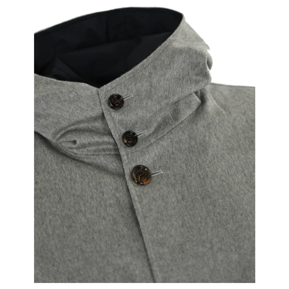 Kired Omkeerbare Cashmere Jas Licht Grijs Gray Heren