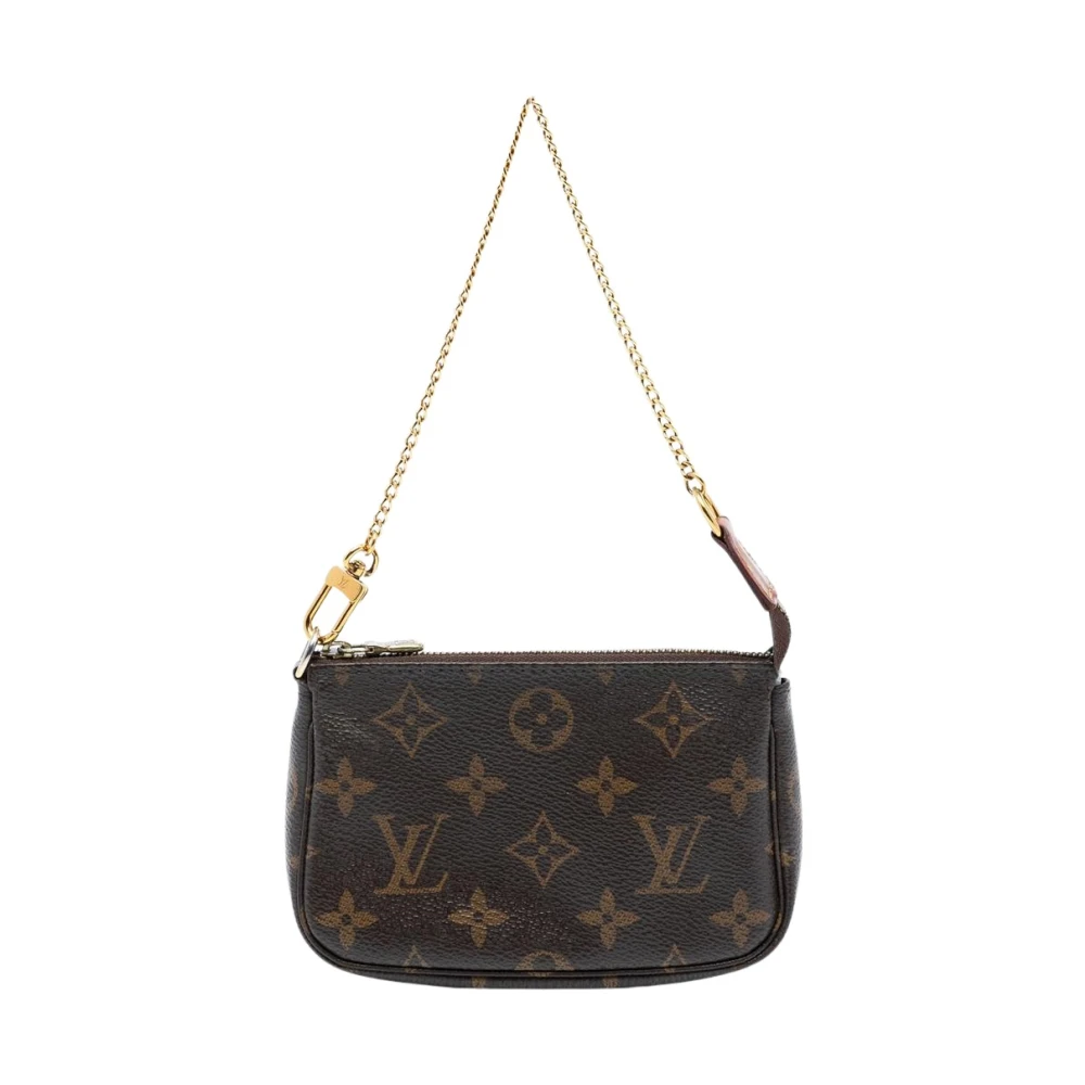 Louis Vuitton Vintage Women's Brown Pre-Owned Chain Handle Pouch