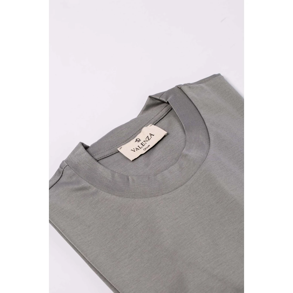 Valenza Interlock Supima Grijs T-shirt Gray Heren