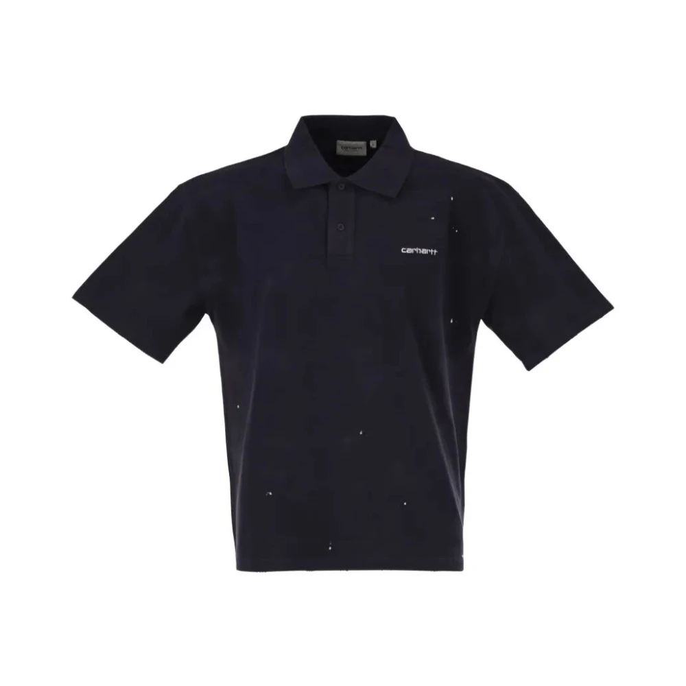 Carhartt Wip Men's Black Painter Polo - Polo Shirts - S - Tops