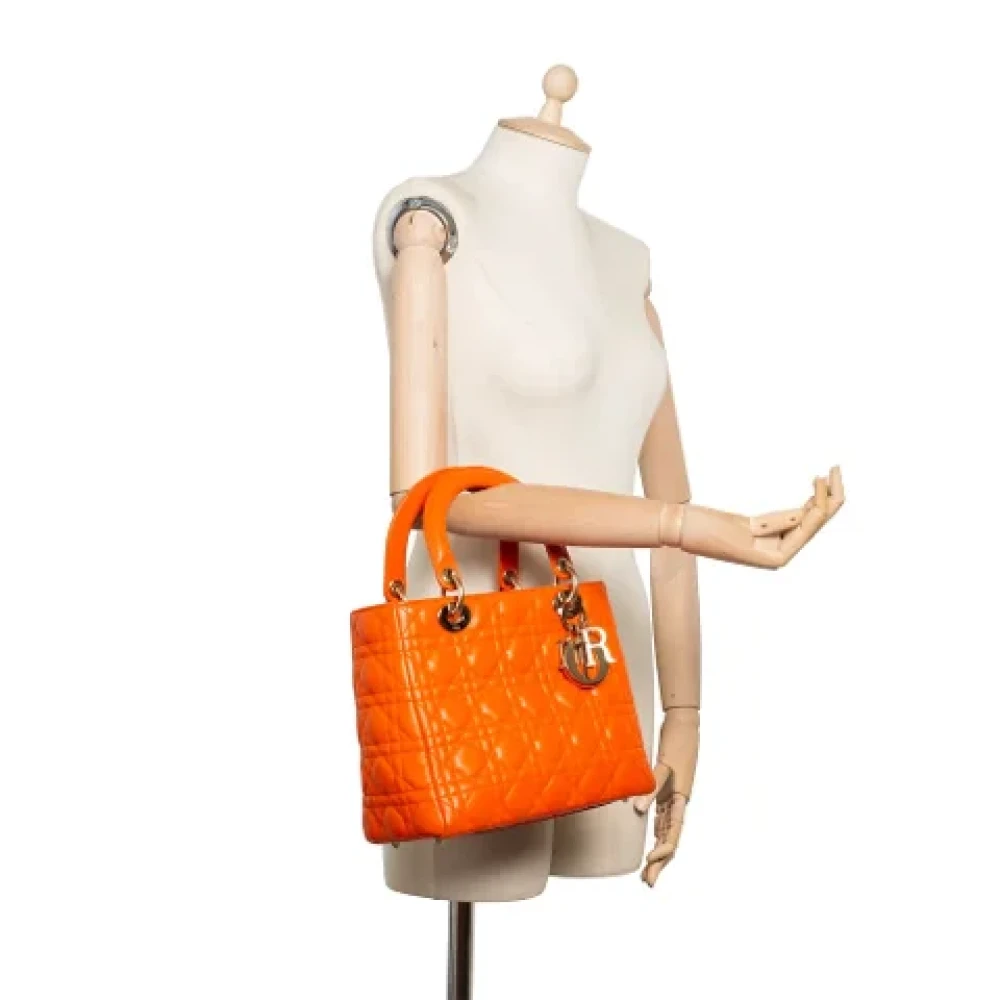 Dior Vintage Pre-owned Leather dior-bags Orange Dames