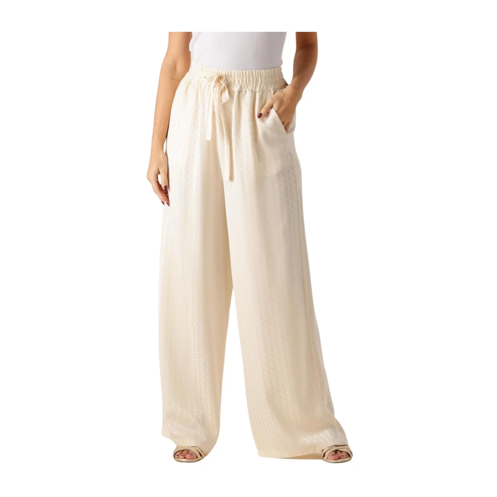 Ibana Wijde Ecru Paline Broek Beige Dames
