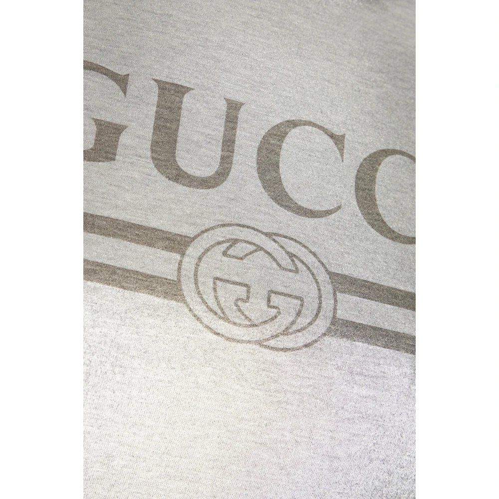 Gucci Casual Katoenen T-Shirt voor Mannen Gray Dames