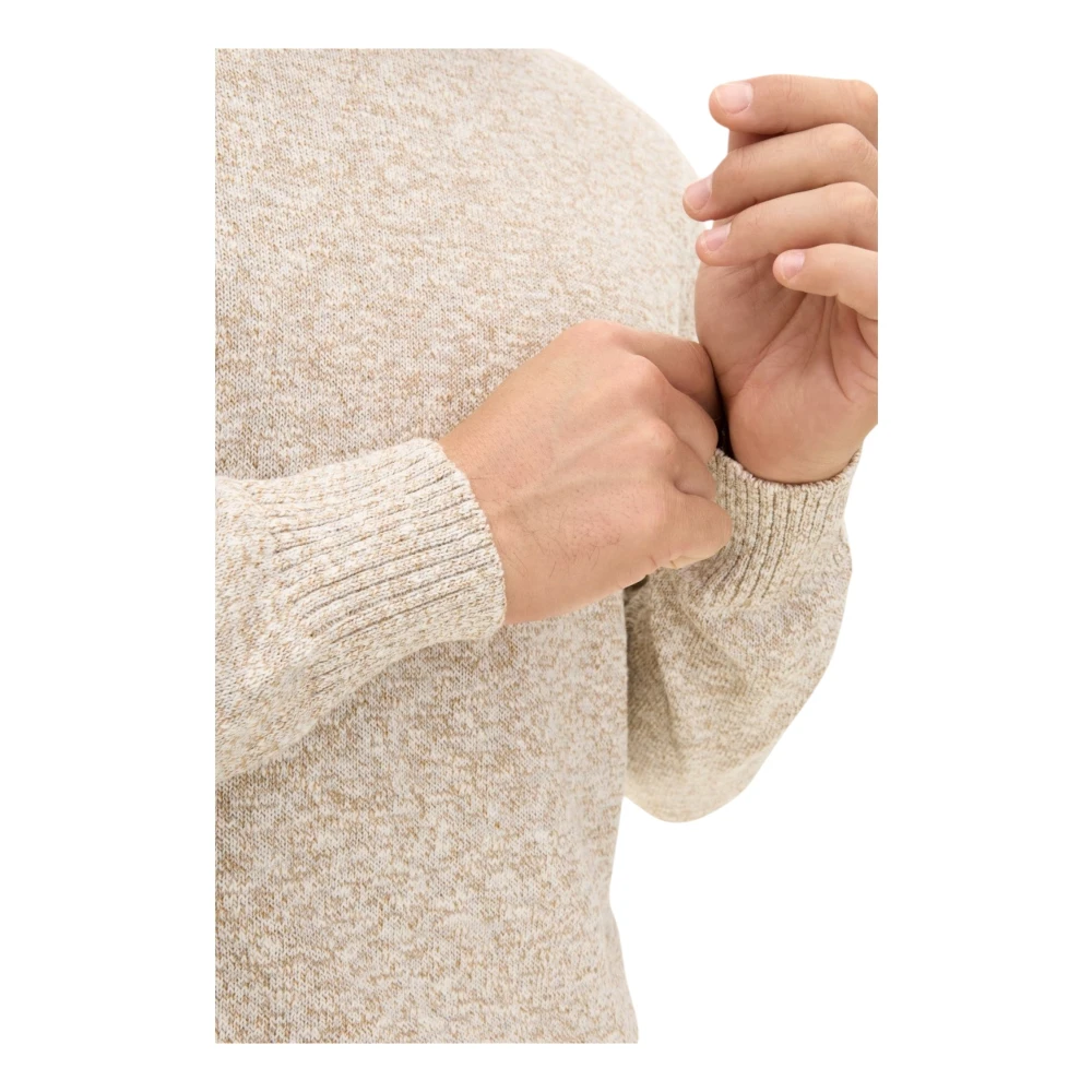Oscar Jacobson Beige Katoenen Sweater met Ronde hals Beige Heren