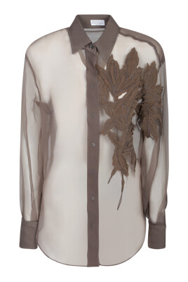 chemise-marron-fleurs-mode-femme