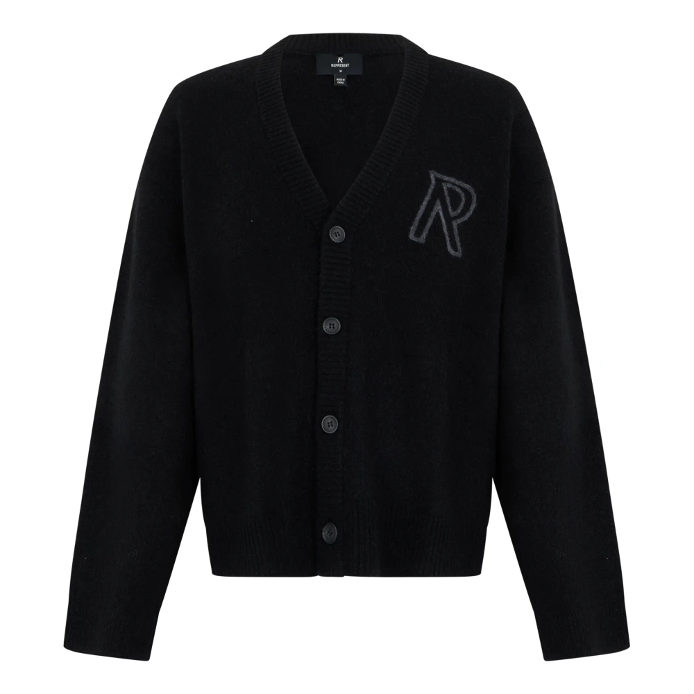 Represent Embroidered Cardigan - Male - Cardigans - Black - S - Knitwear
