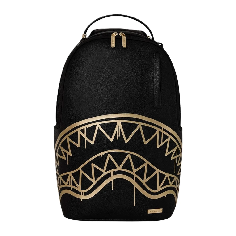 Sprayground Unisex Black That Gold Drip Dlxsv Backpack - Backpacks - One Size - Bags