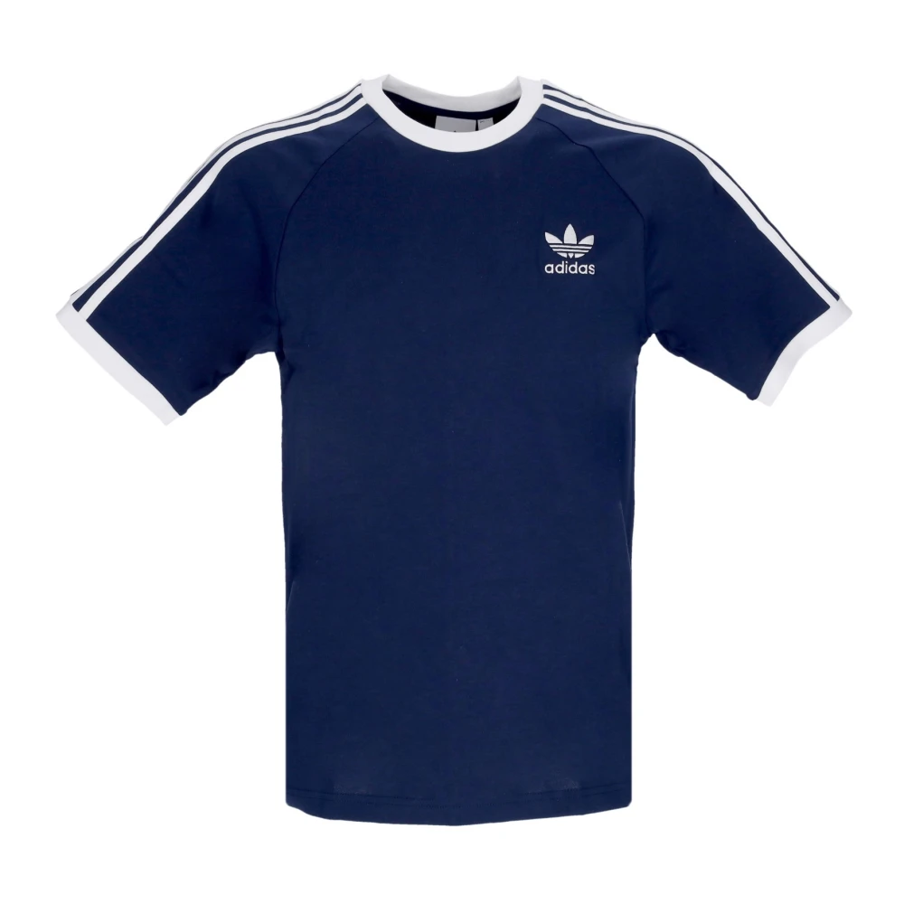 Adidas Nacht Indigo 3-Stripes Tee Blue Heren