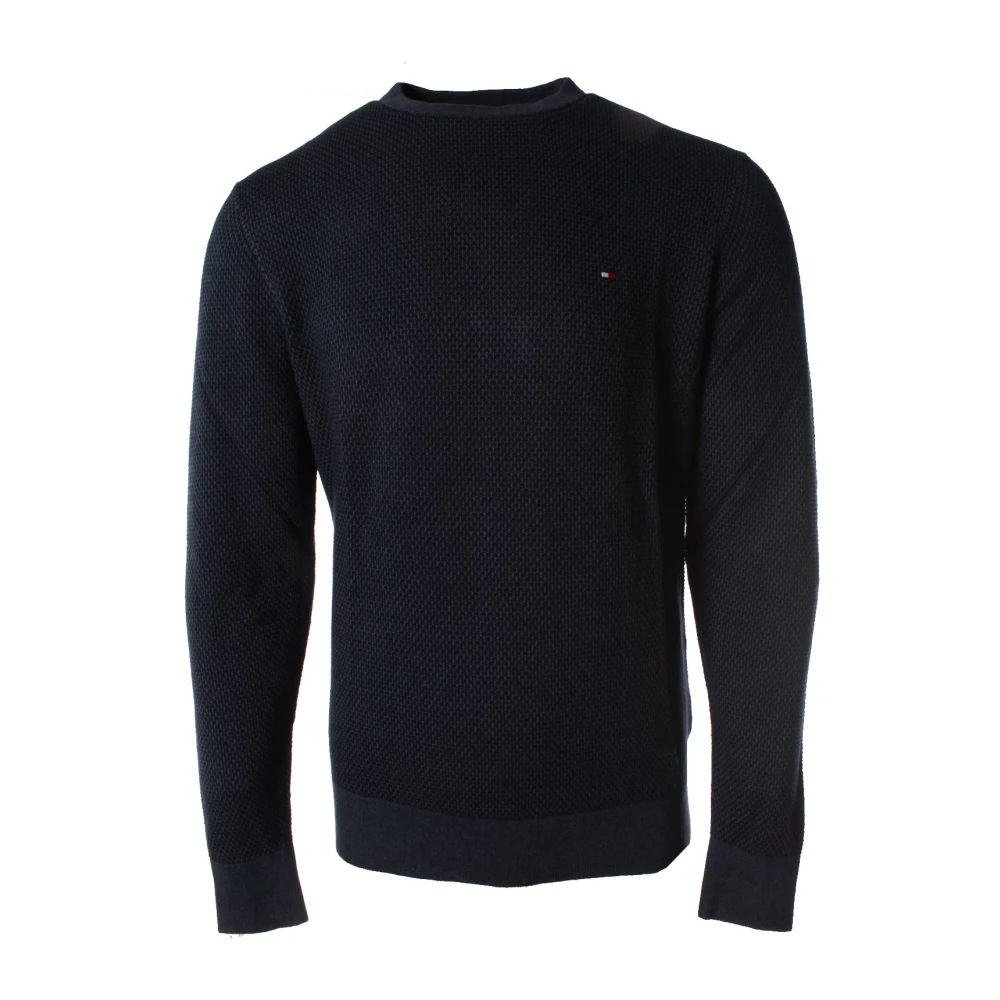 Tommy Hilfiger Men's Blue Jumper Cotton Cashmere Blend - Sweatshirts - M - Sweatshirts & Hoodies
