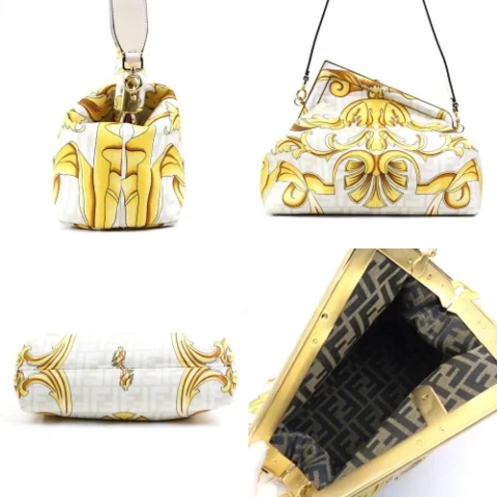 Fendi Vintage Pre-owned Canvas fendi-bags Yellow Dames