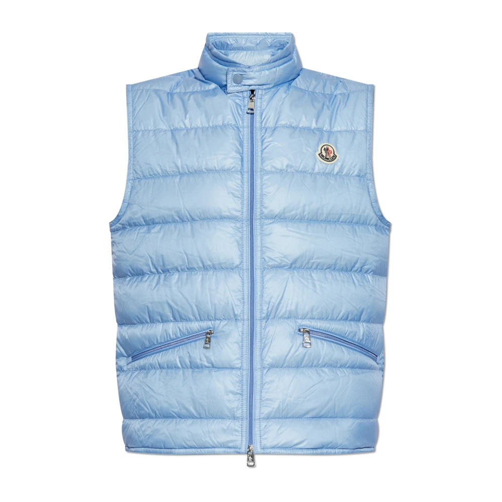 Moncler Donsvest met opstaande kraag Blue Heren