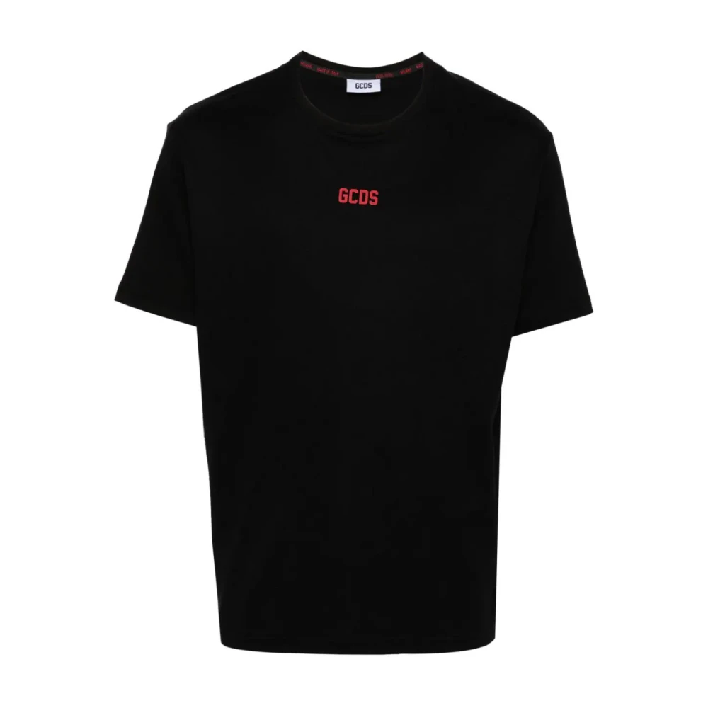 Gcds Zwart Bling Logo T-Shirt Black Heren