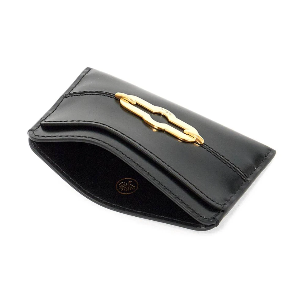 Mulberry Luxe Lederen Kaarthouder met Pimlico Slot Black Dames