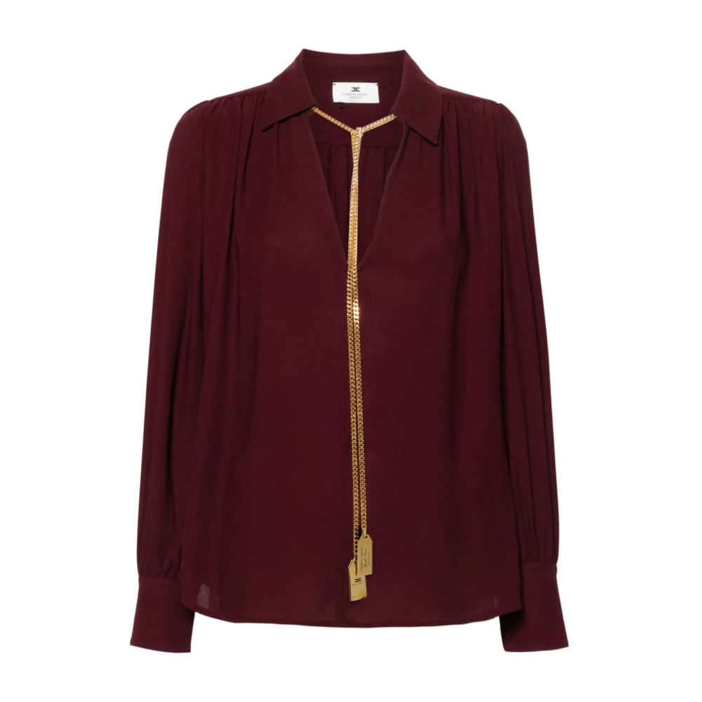 Elisabetta Franchi Stijlvolle Camicia Overhemden Red Dames