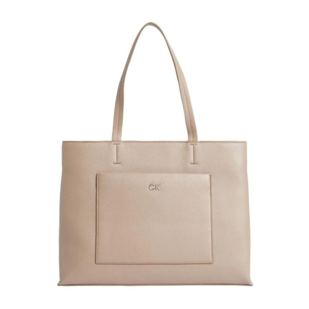 Calvin Klein Dagelijkse Middelgrote Tote Tas voor Vrouwen Brown Dames