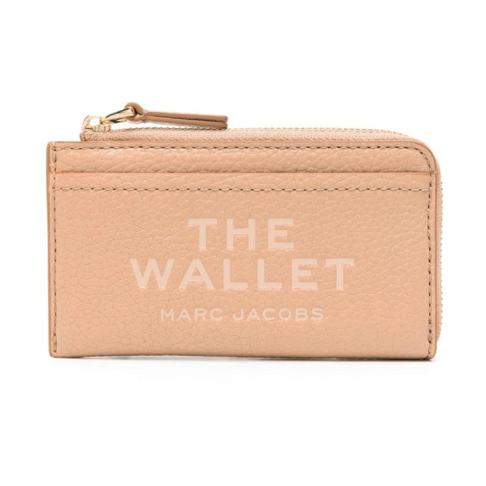 Marc Jacobs Beige Leren Portemonnee met Ritssluiting Beige Dames