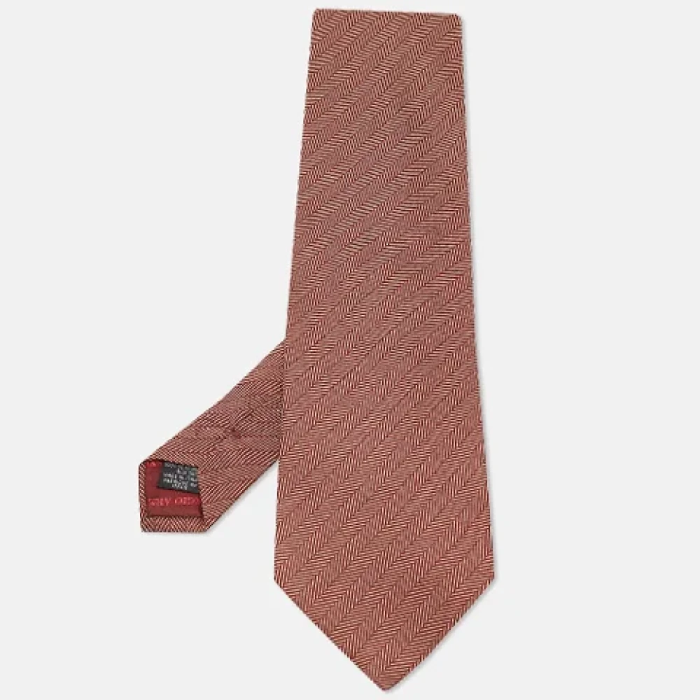 Armani Pre-owned Silk home-office Brown Heren