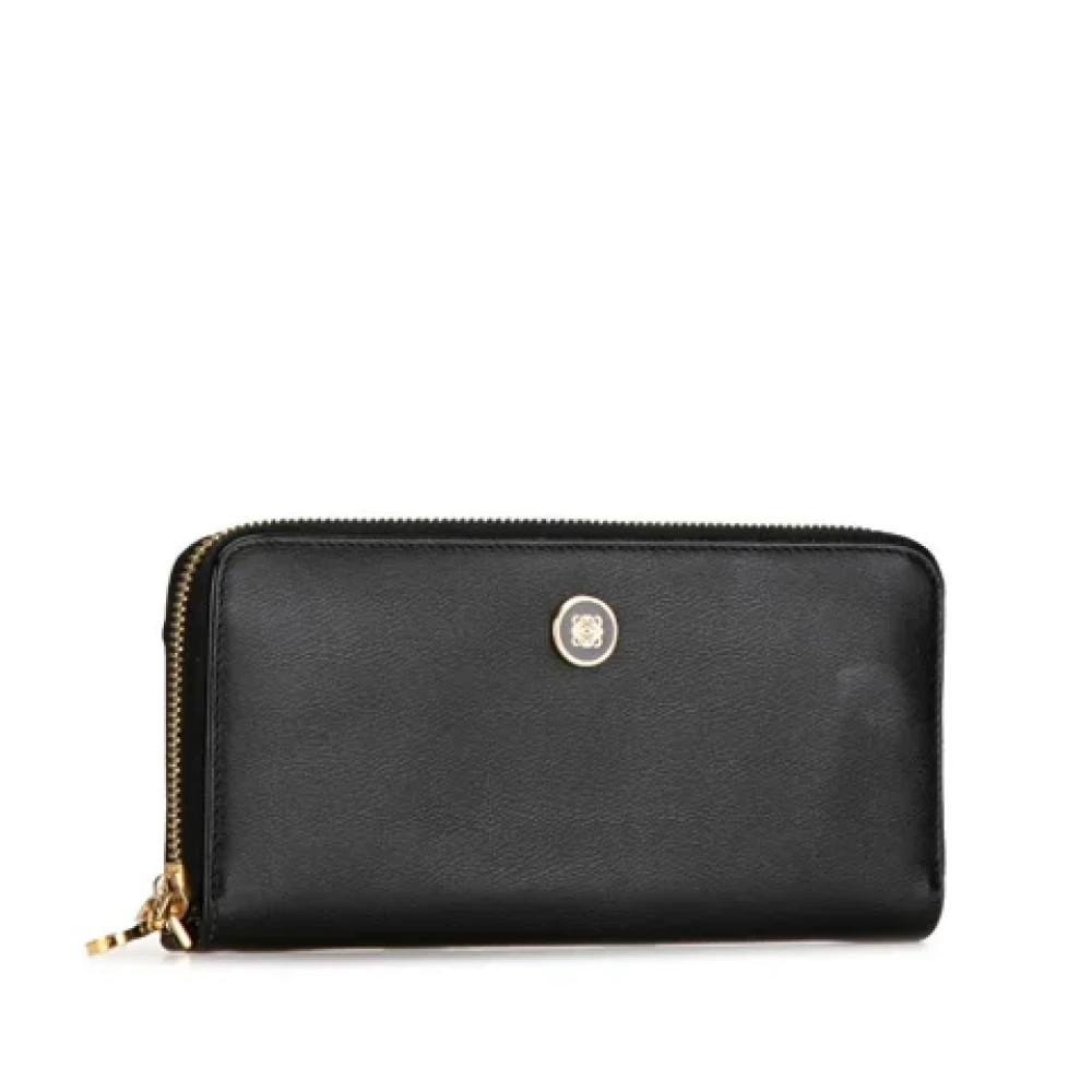Loewe Pre-owned Leather wallets Black Dames
