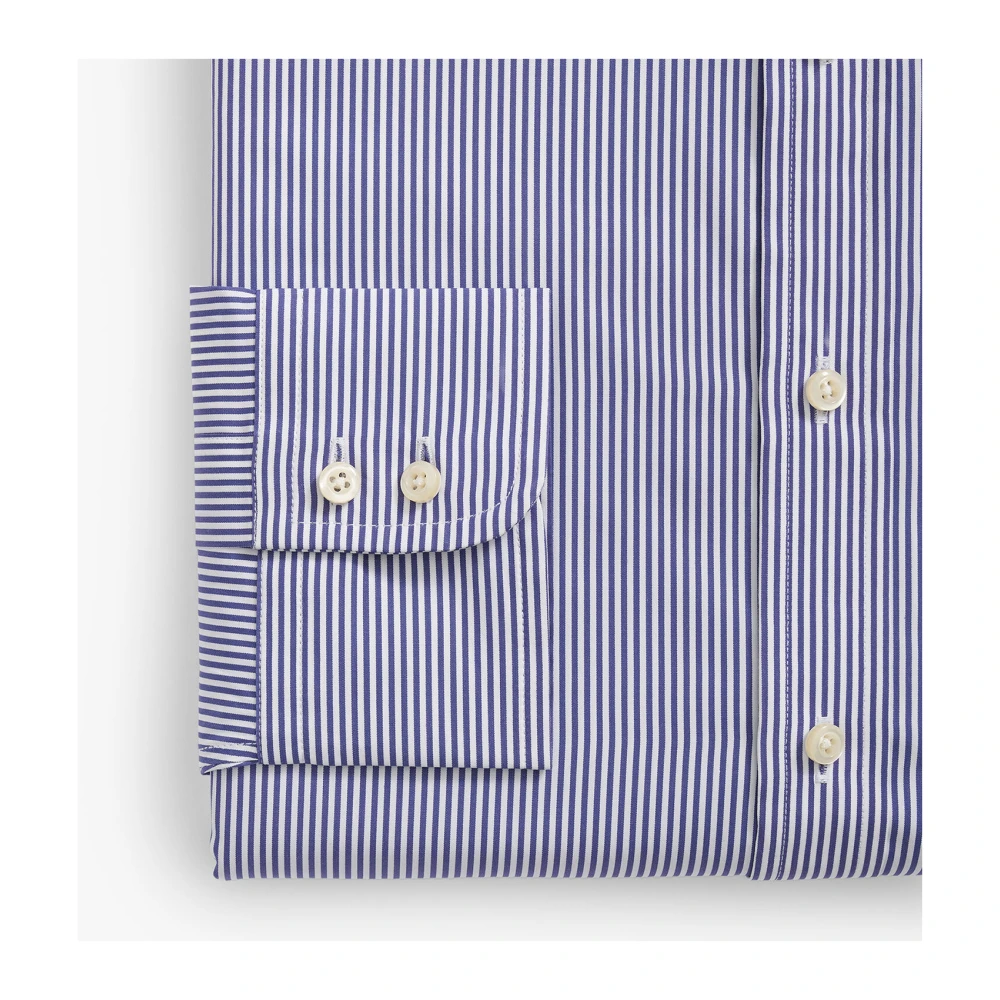 Brooks Brothers Gestreept overhemd met regular fit Thomas Mason Engelse spread collar Purple Heren