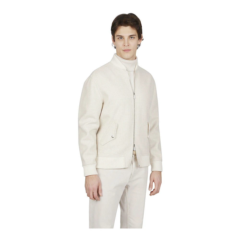 Eleventy Cashmere Lana Bomber Full Zip Beige Heren
