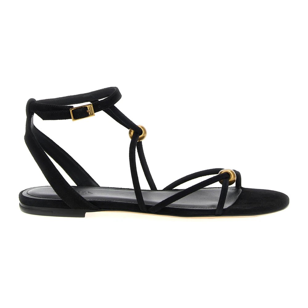 Isabel Marant Women's Black Aeza Sandals - Flat Sandals - 5 Uk- Shoes