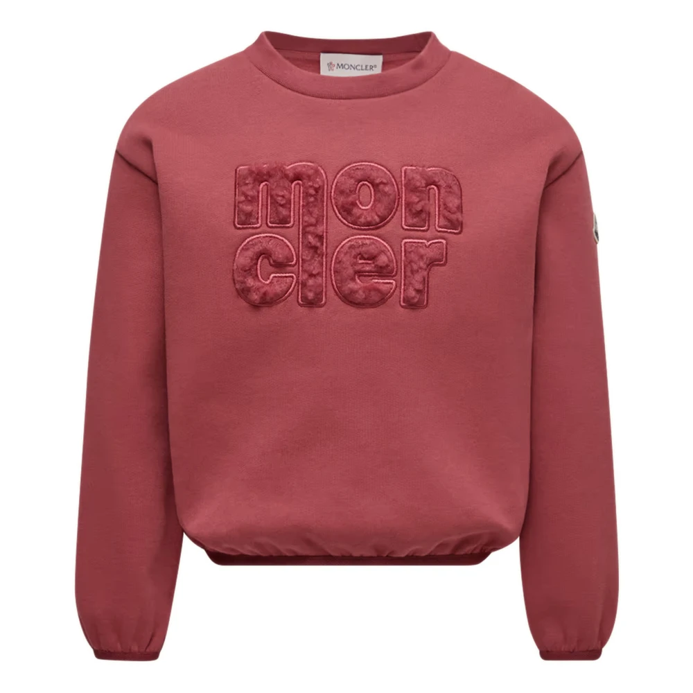 Moncler Girls Pink Kids Sweatshirts, 6 Y, Kids Fuchsia Jumper Teddy Logo