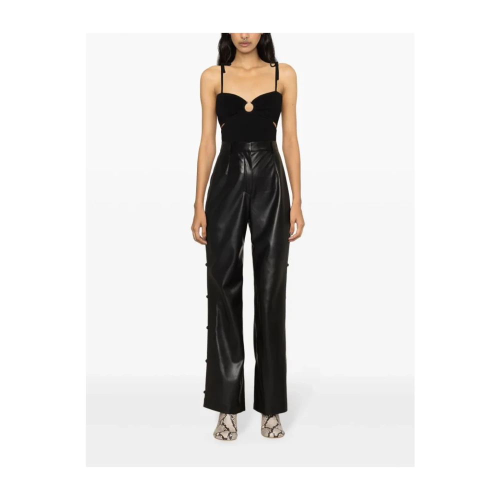 Nanushka Rechte broek Felina Black Dames