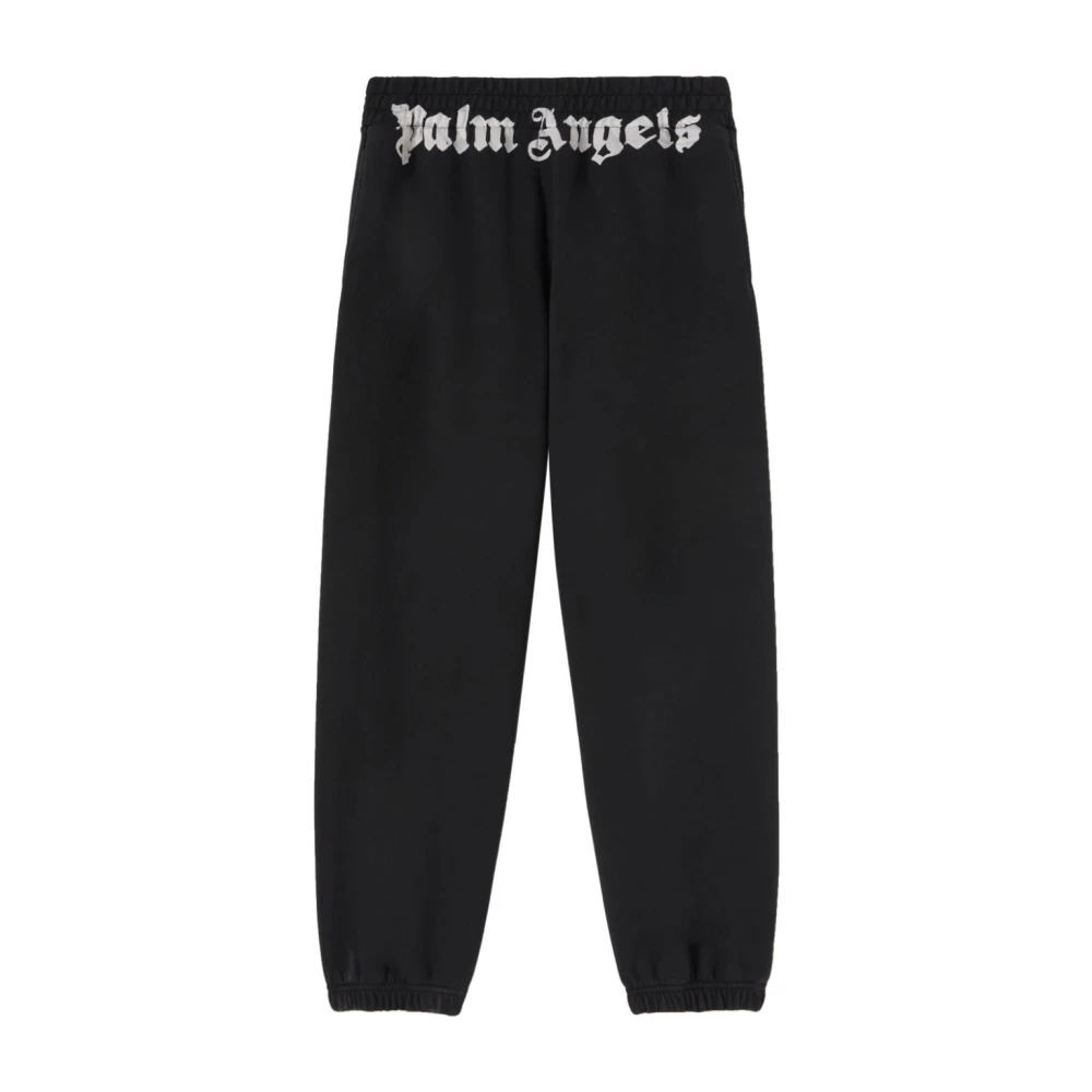 Palm Angels Logo Print Broek Elastische Taille Black Heren