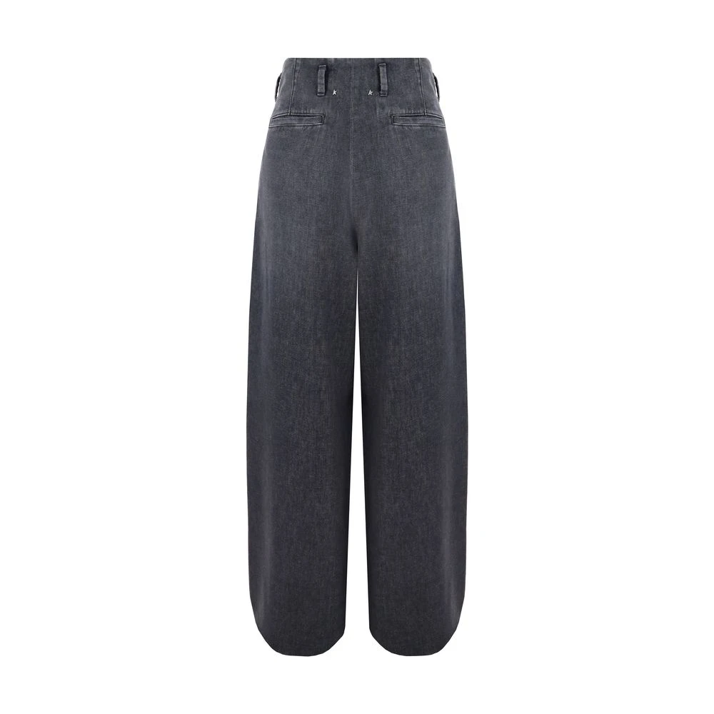 Golden Goose Denim Wide Leg Jeans Black Dames