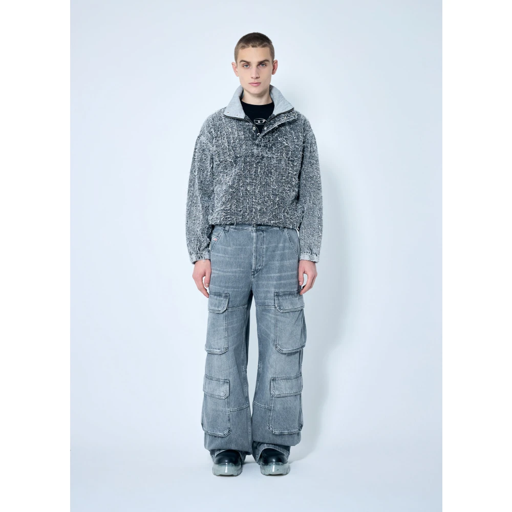 Diesel Cargo Jeans met D-Touch Stijl Gray Heren