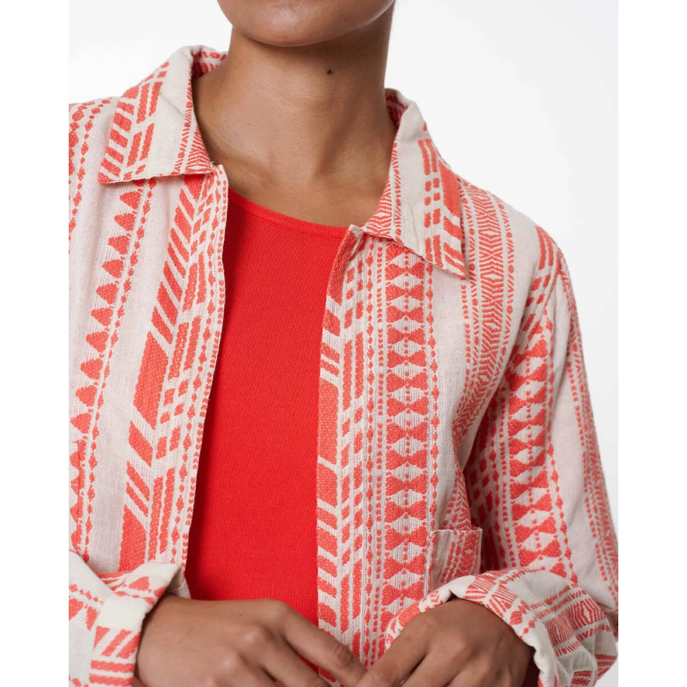Geisha Fancy Geweven Jas Red Dames