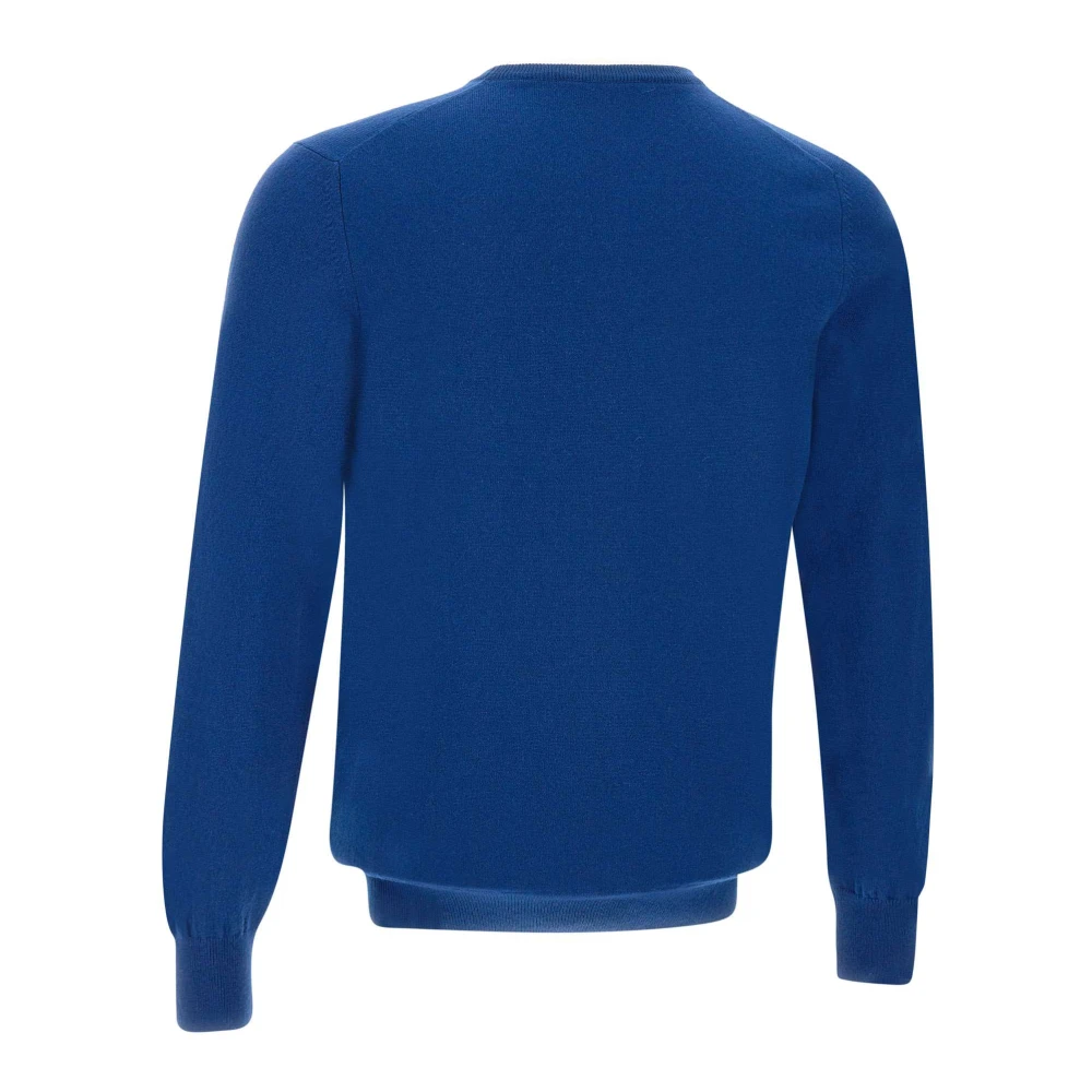 Gran Sasso Kasjmier Crew Neck Trui Blauw Blue Heren