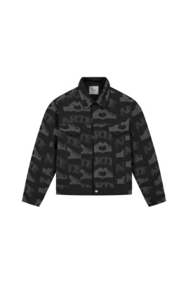 hjerte-print-casual-sort-jakke