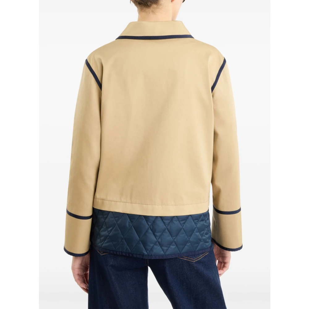 Fay Beige Gewatteerde Jas met Voorrits Beige Dames