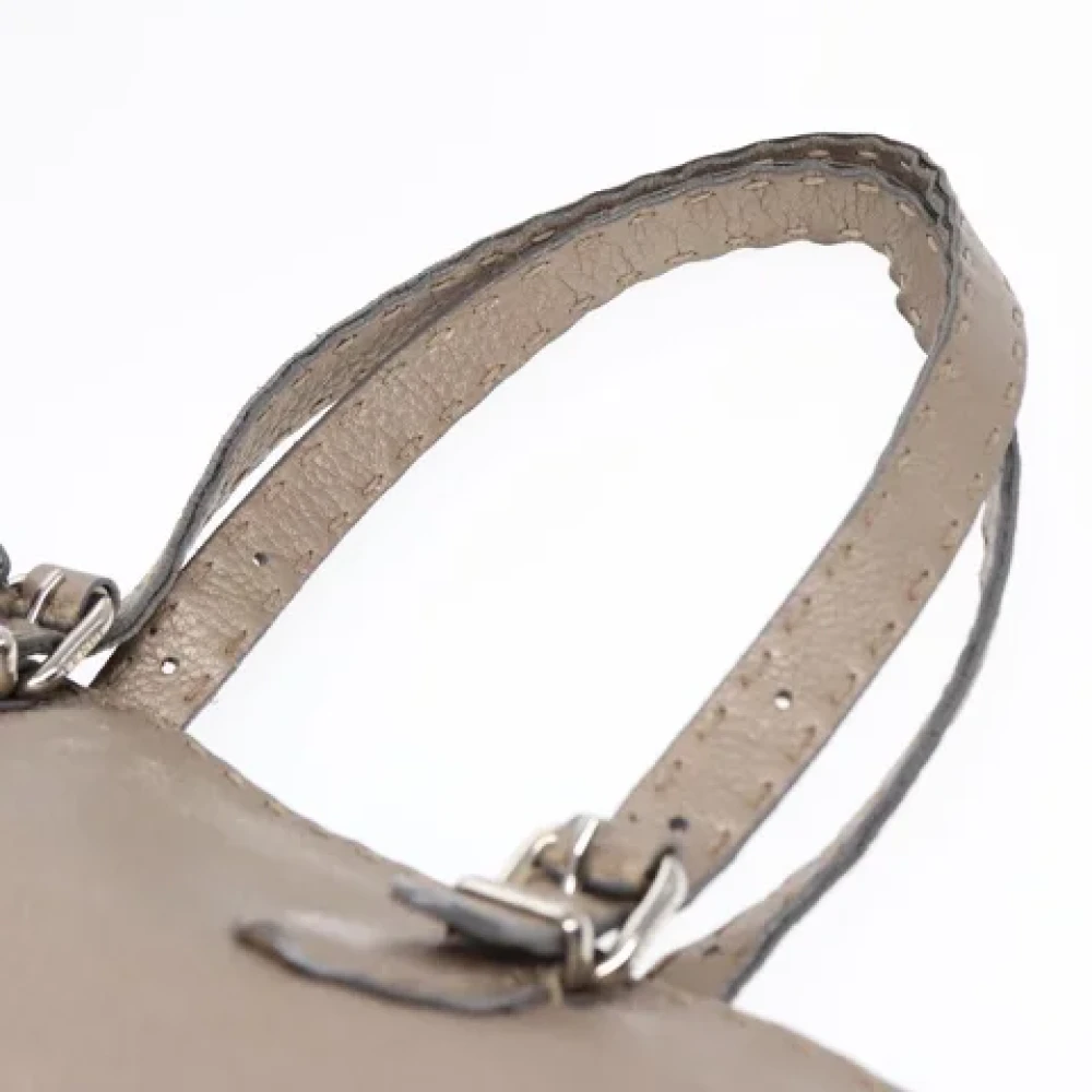 Fendi Vintage Pre-owned Leather fendi-bags Gray Dames