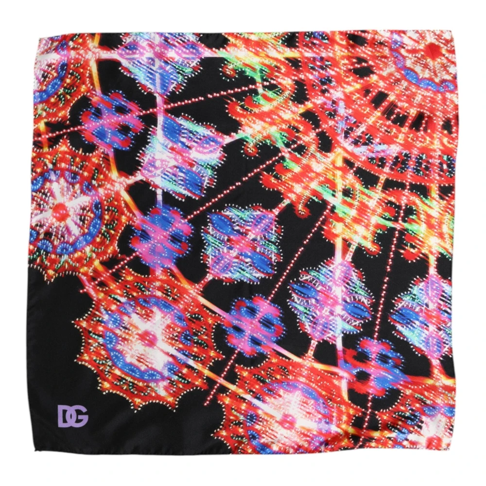 Dolce & Gabbana Women's Black Printed Silk Scarf In - Image 2