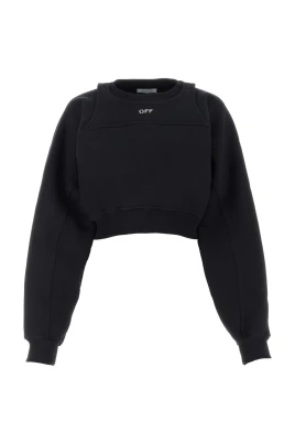 Svart Bomullsweatshirt