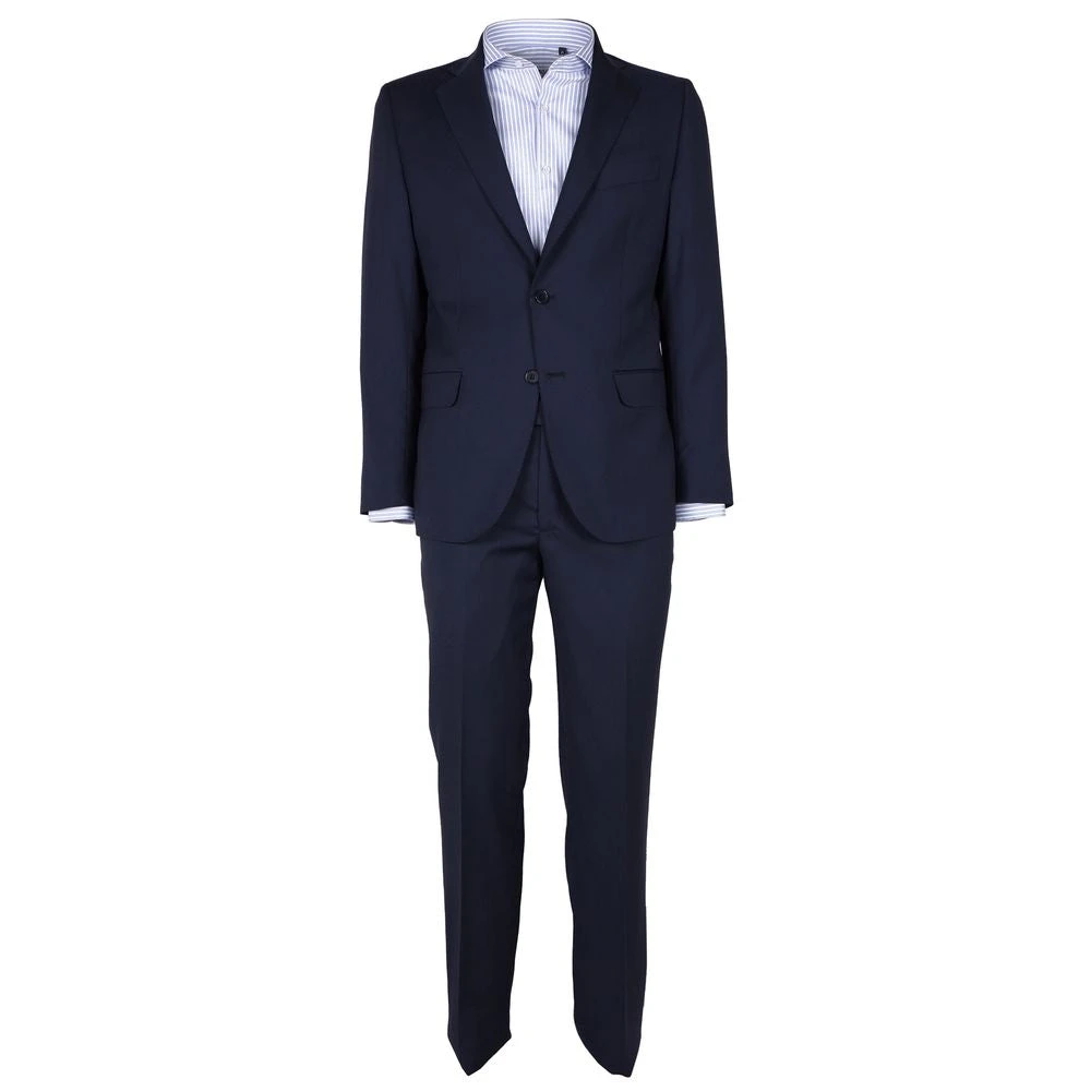 Made in Italia Blauw Virgin Wol Pak Drop 7 Blue Heren