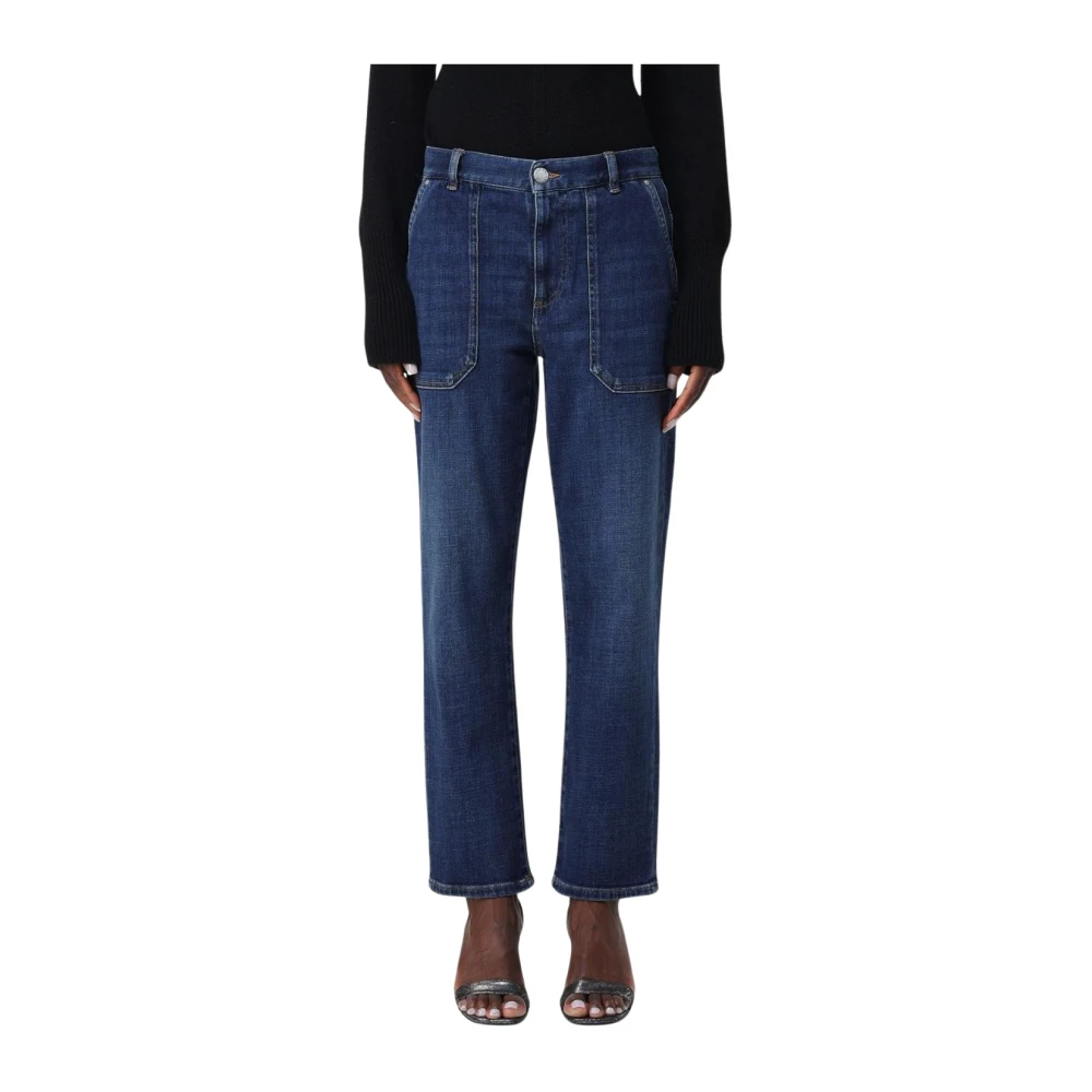 Pinko Blue Chic Straight Leg Jeans For Women - Female - Straight Fit Jeans - W25 - Jeans