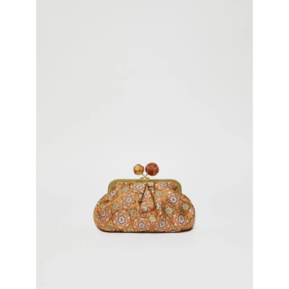 Max Mara Weekend Zijden Pasticcino Oosterse Stijl Handtas Brown Dames