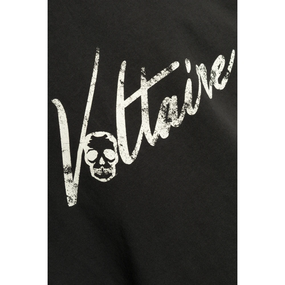 Zadig & Voltaire T-shirt met 'Teddy' print Black Heren