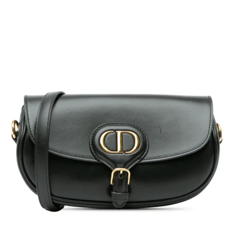 Dior Vintage Pre-owned Leather shoulder-bags Black Dames