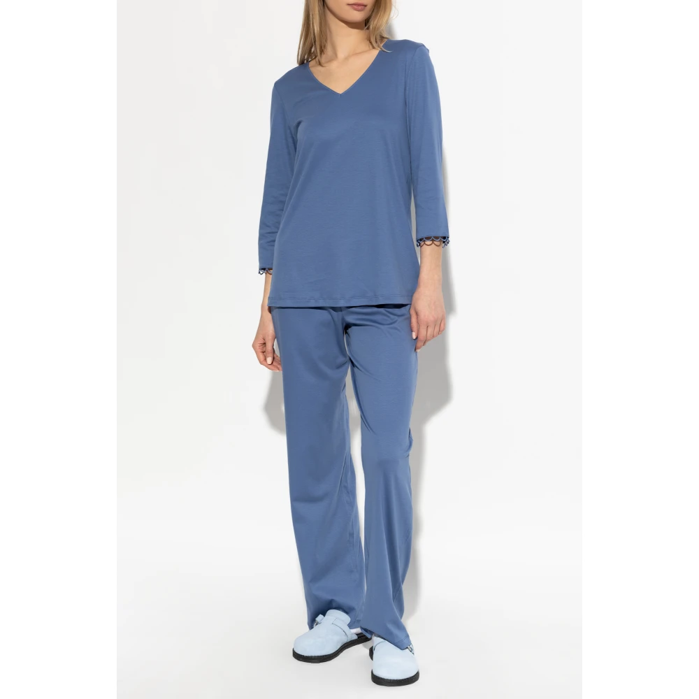 Hanro Pyjama Anouk Blue Dames