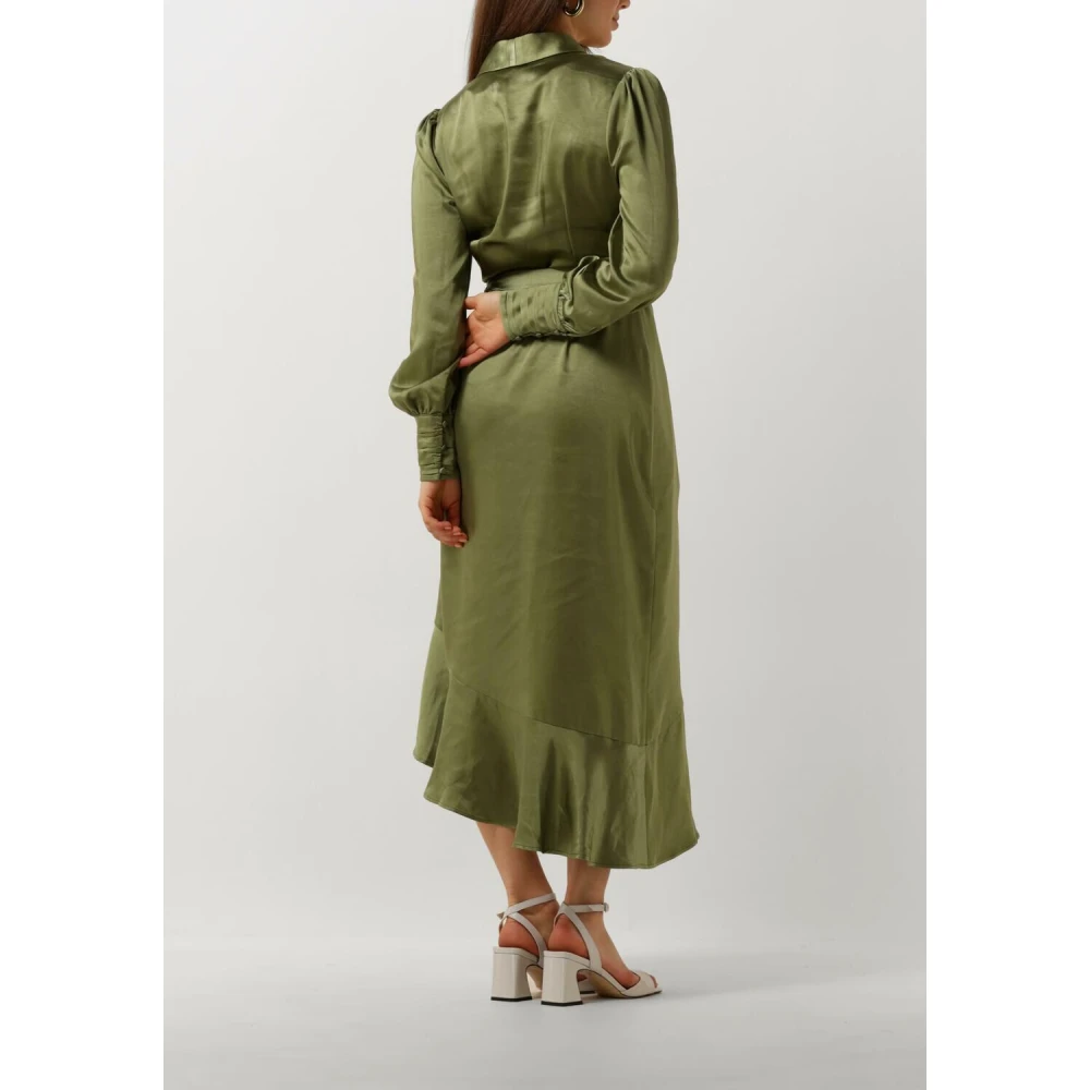 Notre-v Dames Jurken Nv-dorissa Satin Dress Green Dames